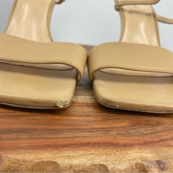 BY FAR Nayla heel Sandals Nude - Size 11 (EU 41) square toe strappy - Picture 6 of 8